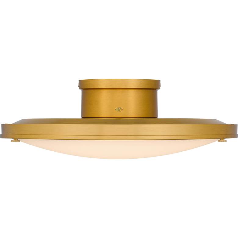 Image 5 Donne Integrated LED Brushed Gold Semi-Flush Mount with CCT Switch more views
