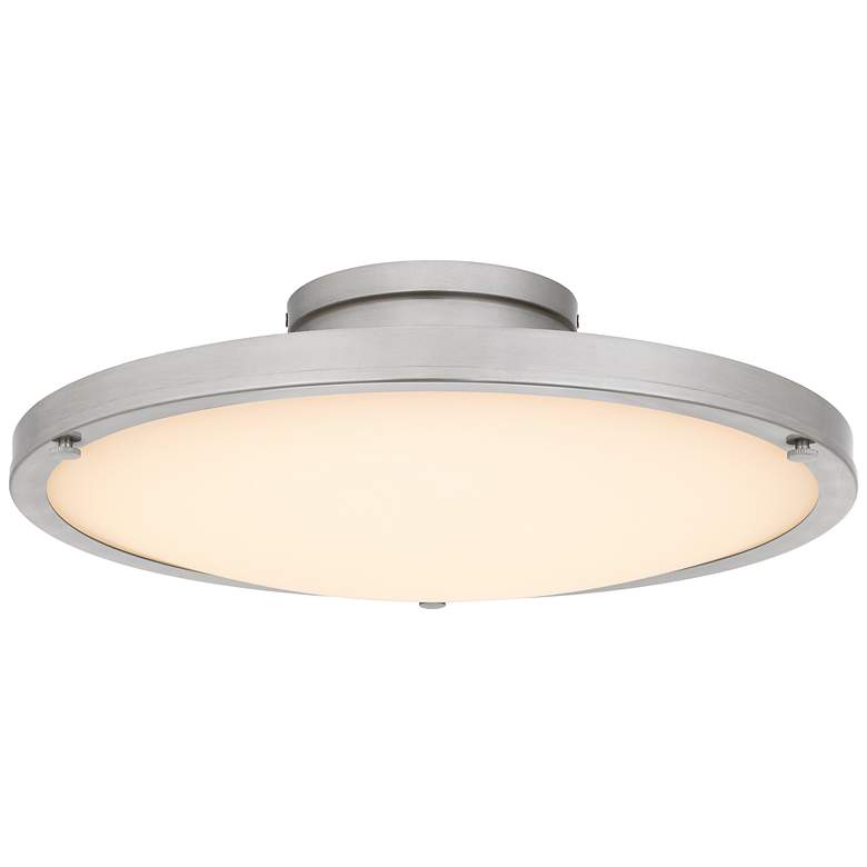Image 1 Donne Integrated LED Brushed Nickel Semi-Flush Mount with CCT Switch