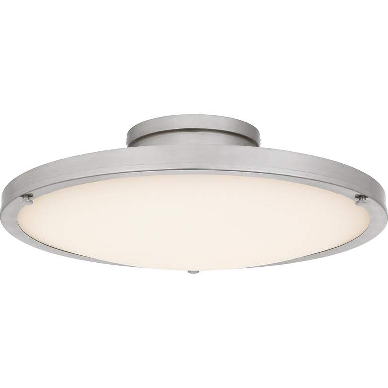Image 3 Donne Integrated LED Brushed Nickel Semi-Flush Mount with CCT Switch more views