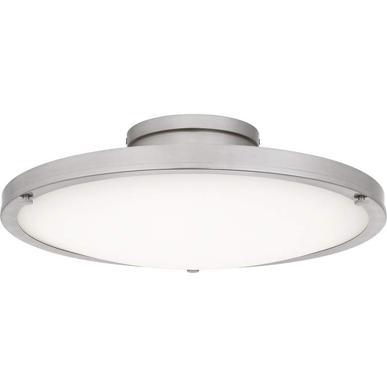 Image 4 Donne Integrated LED Brushed Nickel Semi-Flush Mount with CCT Switch more views