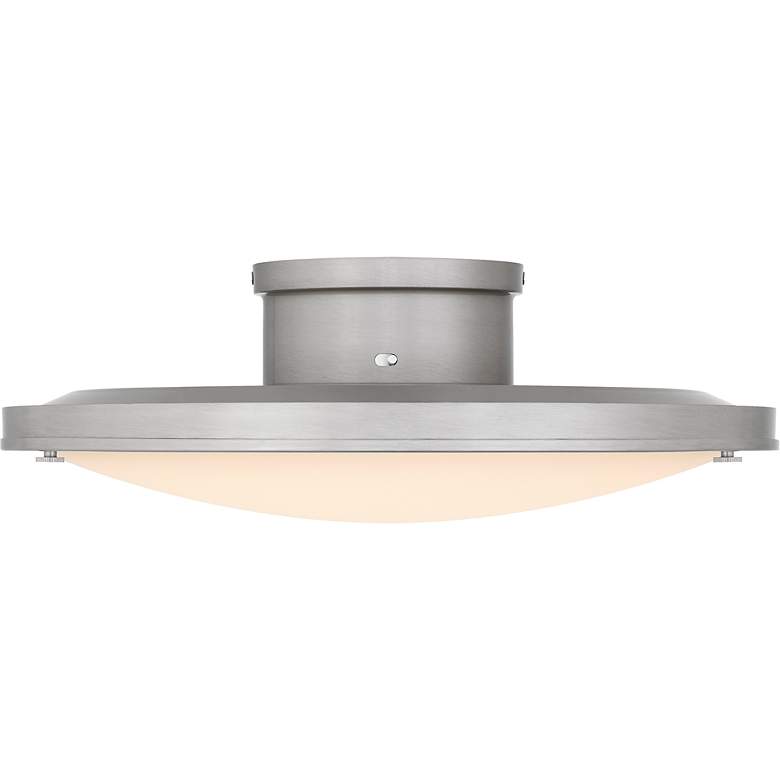 Image 5 Donne Integrated LED Brushed Nickel Semi-Flush Mount with CCT Switch more views