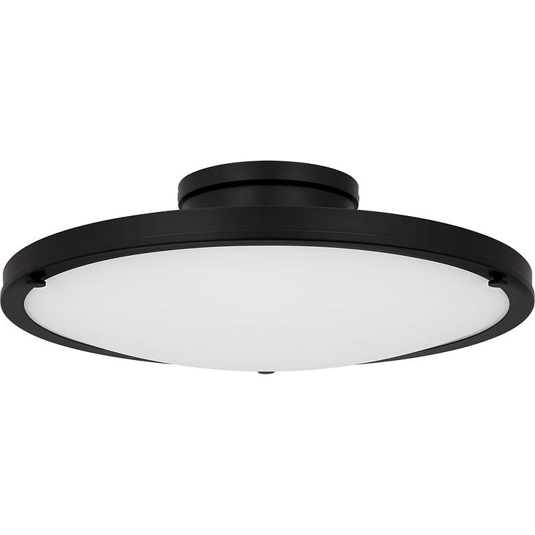 Image 2 Donne Integrated LED Matte Black Semi-Flush Mount with CCT Switch more views