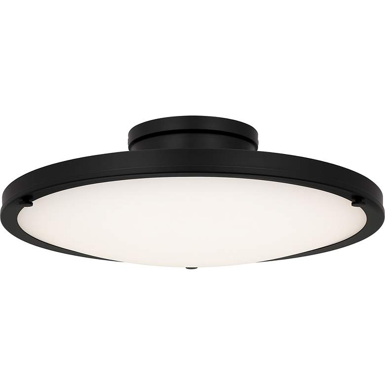 Image 3 Donne Integrated LED Matte Black Semi-Flush Mount with CCT Switch more views