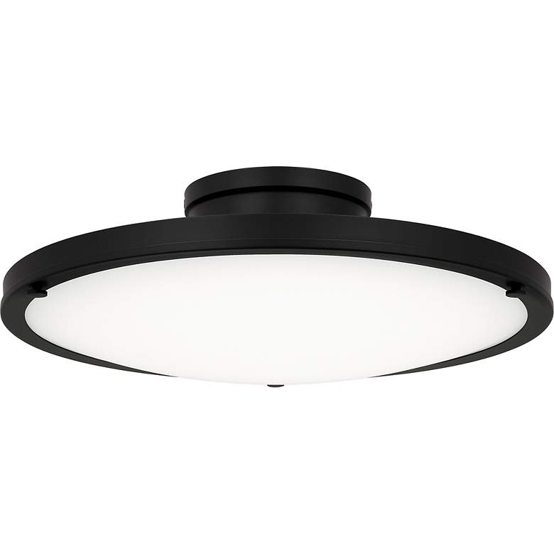 Image 4 Donne Integrated LED Matte Black Semi-Flush Mount with CCT Switch more views
