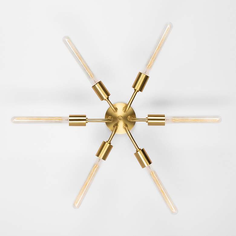 Image 2 Donny 6 Light Semi Flush - Aged Brass more views