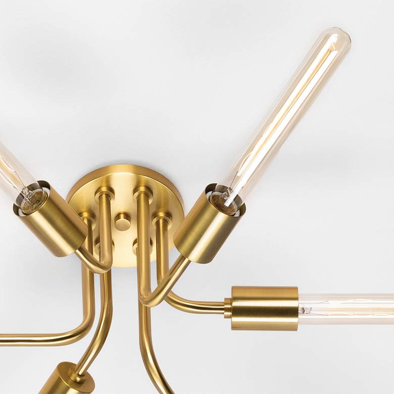 Image 4 Donny 6 Light Semi Flush - Aged Brass more views