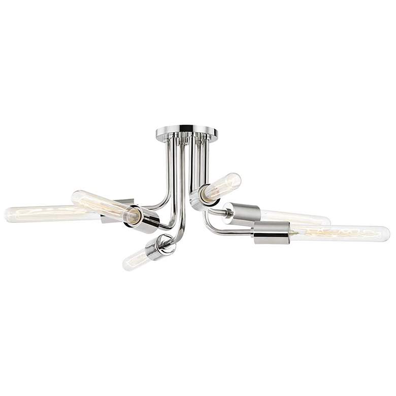 Image 1 Donny 6 Light Semi Flush - Polished Nickel