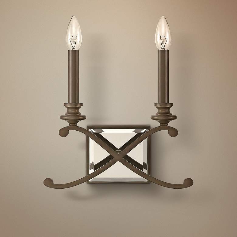 Image 1 Donny Osmond Home Alexander 11 1/2 inchH Bronze Wall Sconce
