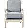 Donoahue Light Blue Fabric Armchair