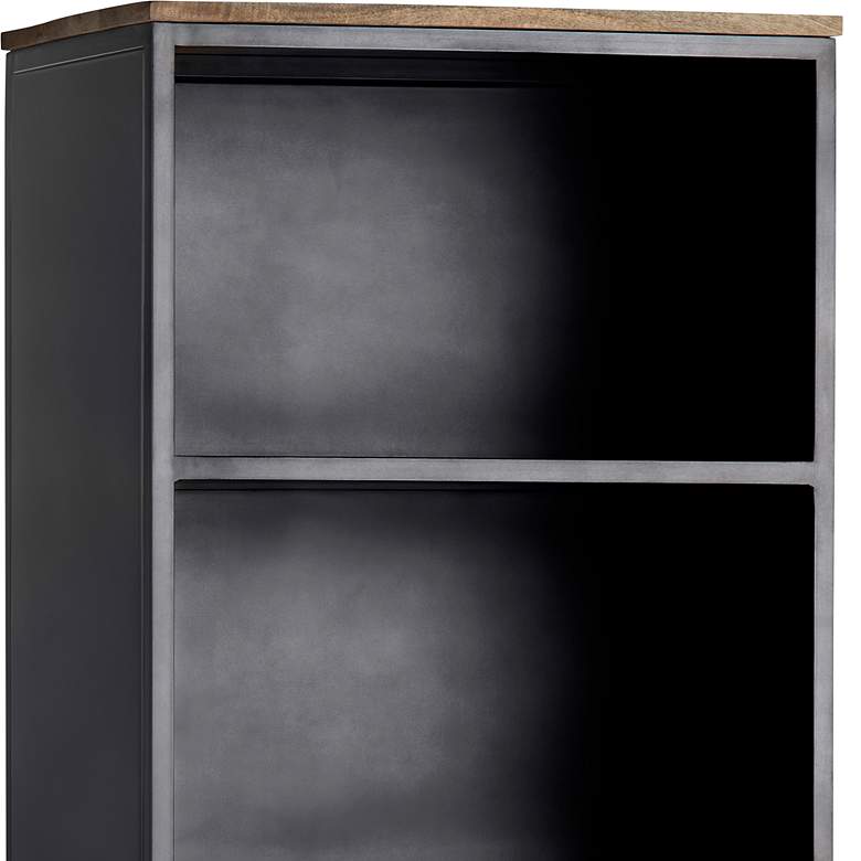 Image 2 Donovan 24" Wide Black and Brown 1-Door 3-Shelf Etagere more views