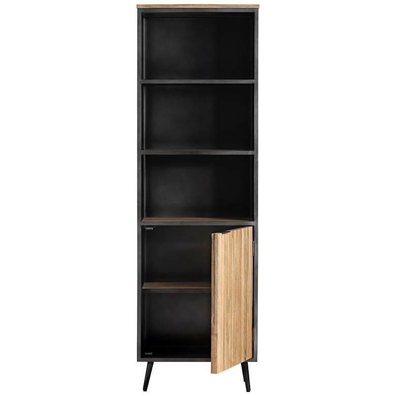 Image 6 Donovan 24" Wide Black and Brown 1-Door 3-Shelf Etagere more views