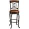 Donovan 26" Brown Faux Leather Swivel Counter Stool