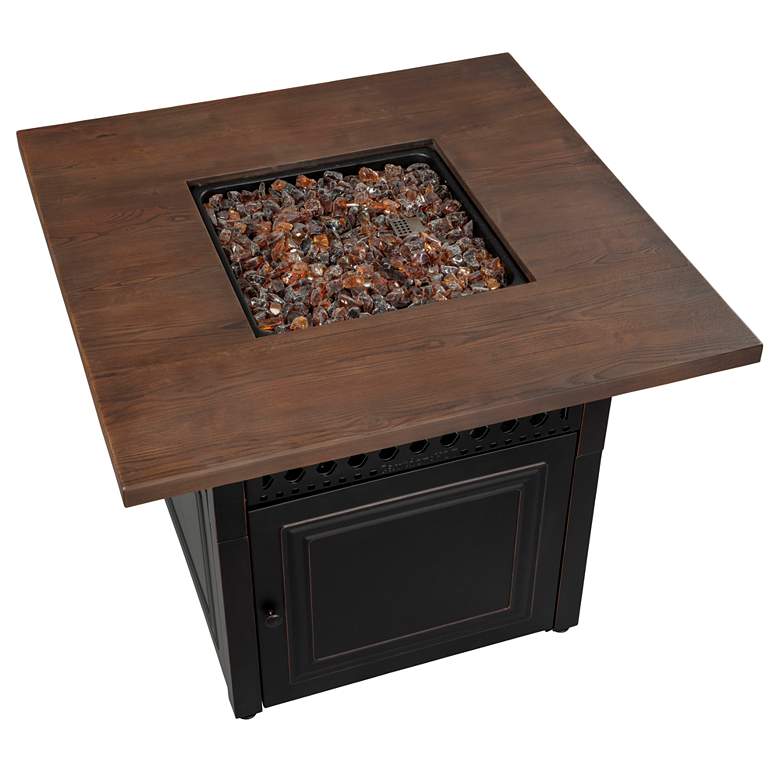Image 3 Donovan 37 3/4" Wide DualHeat LP Gas Fire Pit Table more views