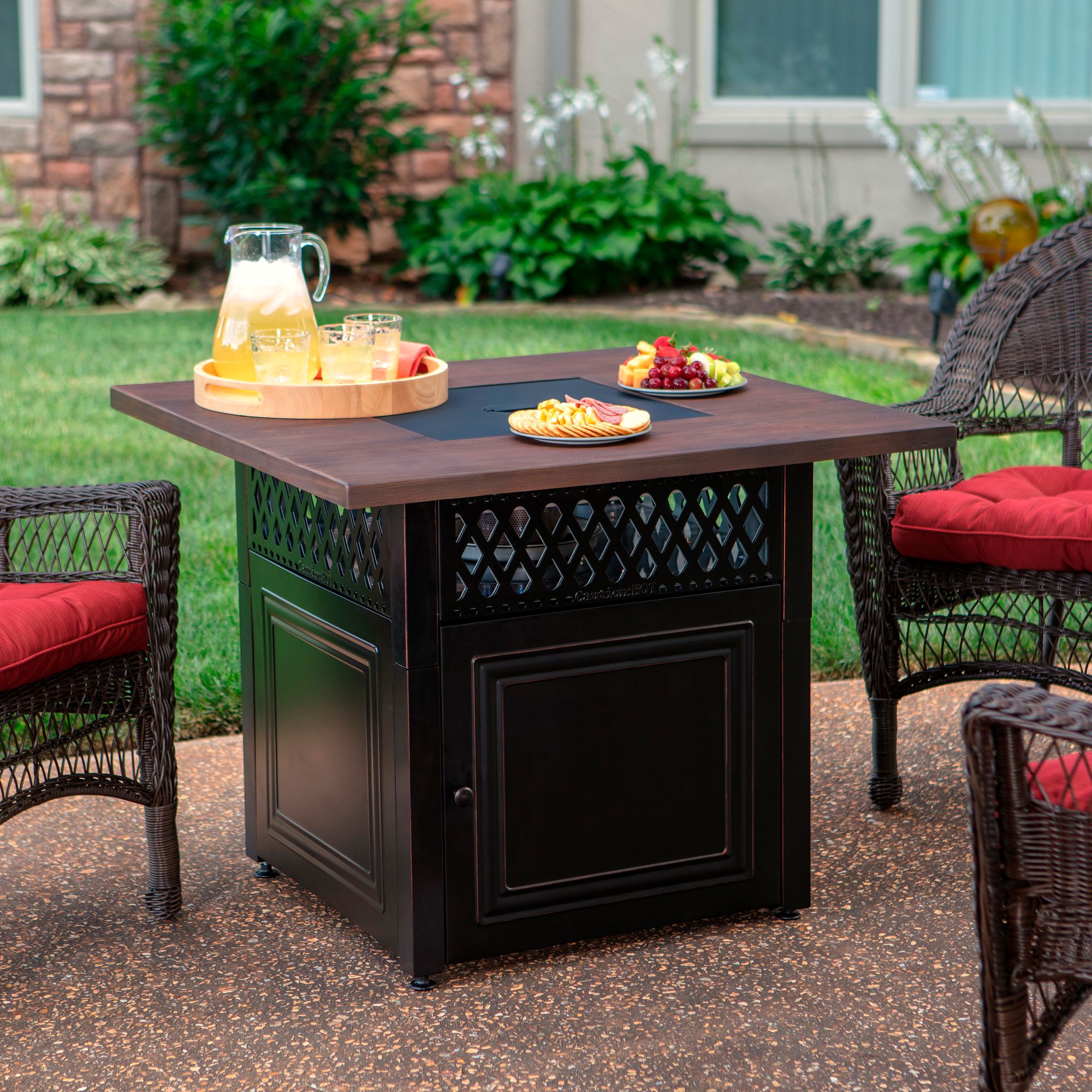 Donovan 37 3/4" Wide DualHeat LP Gas Fire Pit Table