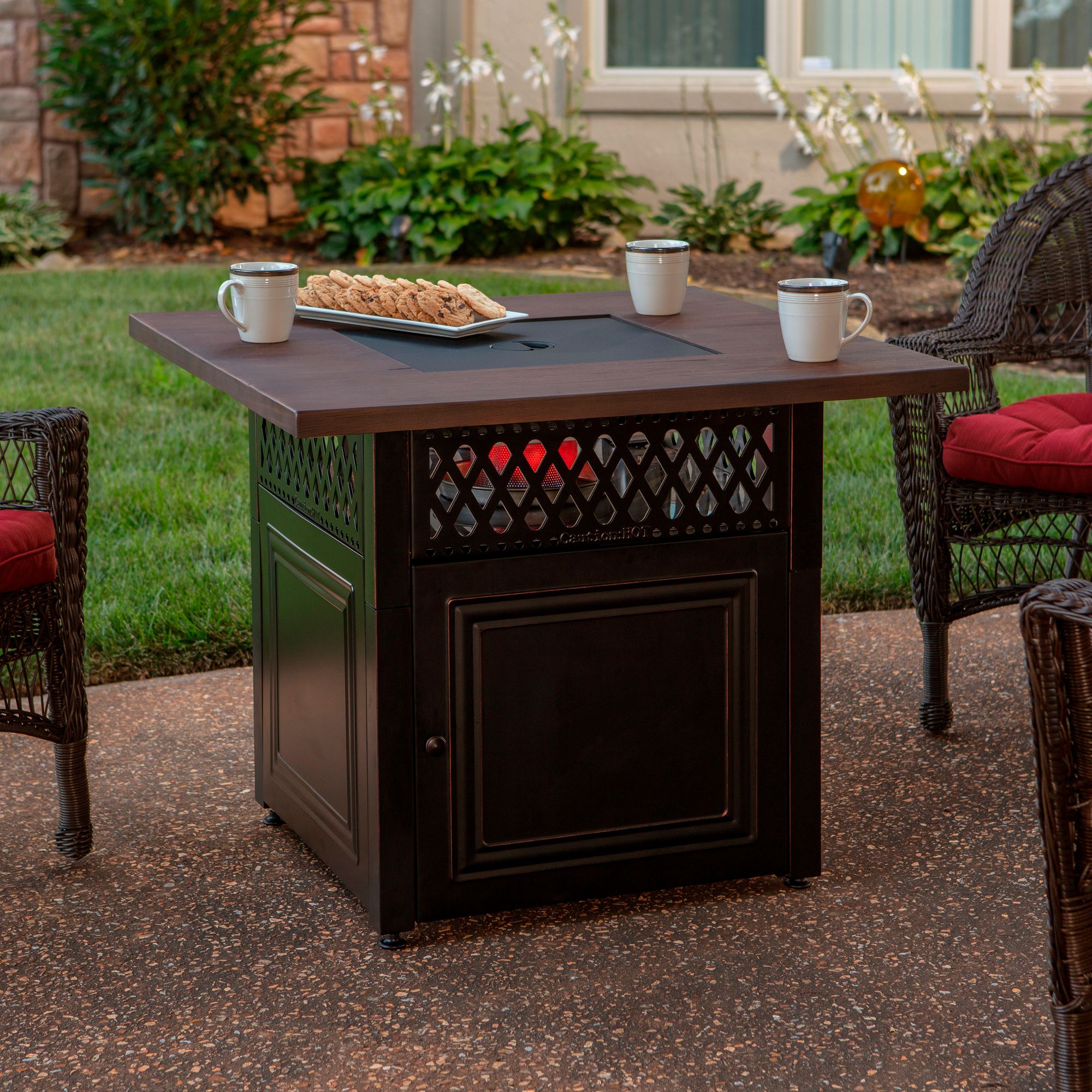 Donovan 37 3/4" Wide DualHeat LP Gas Fire Pit Table