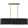 2_Donovan 44 1/4" Wide Matte Brass and Black Linear Chandelier