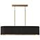 Donovan 44 1/4" Wide Matte Brass and Black Linear Chandelier