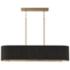 Donovan 44 1/4" Wide Matte Brass and Black Linear Chandelier