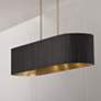 1_Donovan 44 1/4" Wide Matte Brass and Black Linear Chandelier