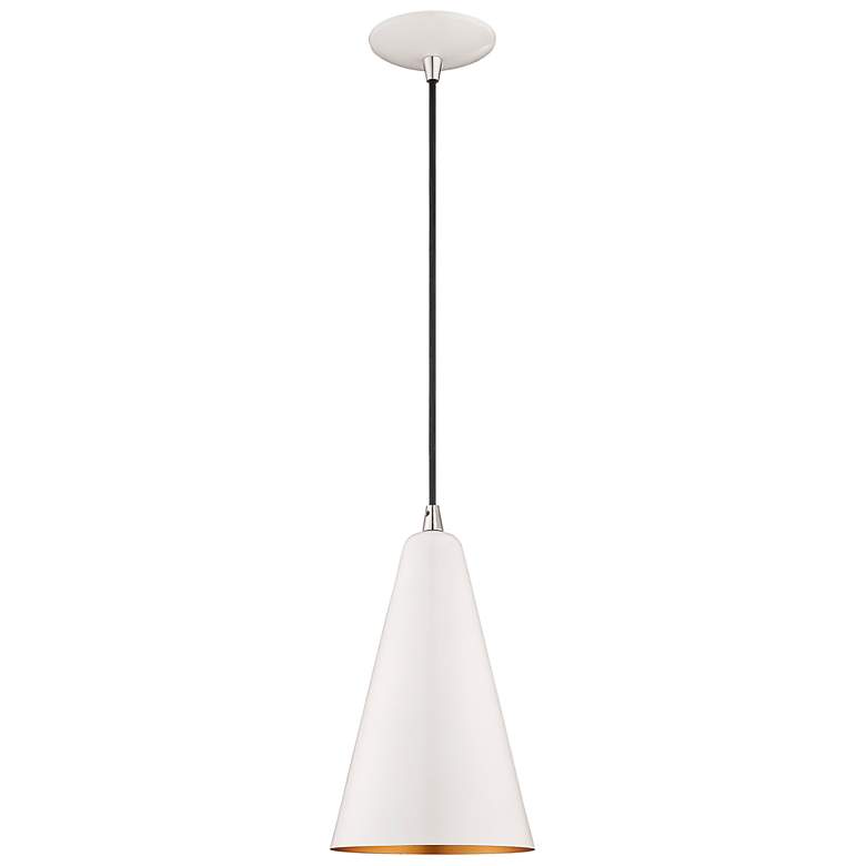 Image 6 Donovan 7 1/2" Wide Shiny White Mini Pendant more views