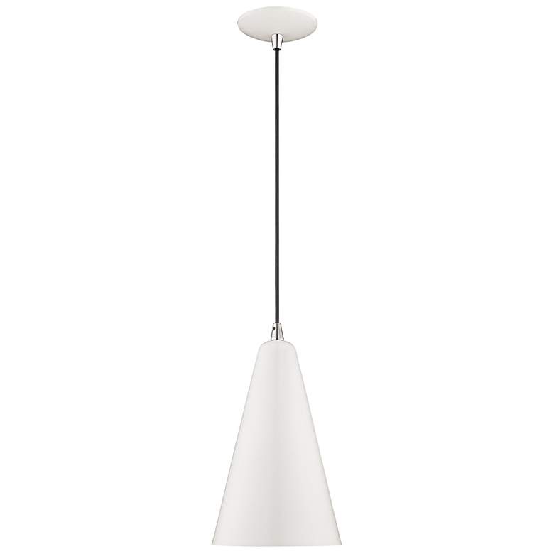 Image 7 Donovan 7 1/2" Wide Shiny White Mini Pendant more views