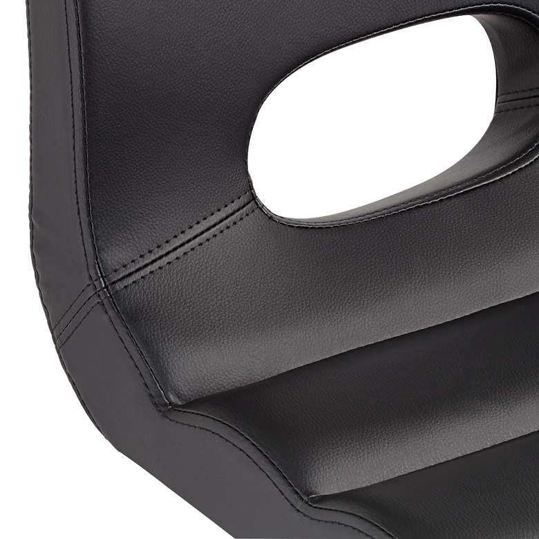 Image 4 Donovan Black Faux Leather Adjustable Swivel Barstool more views