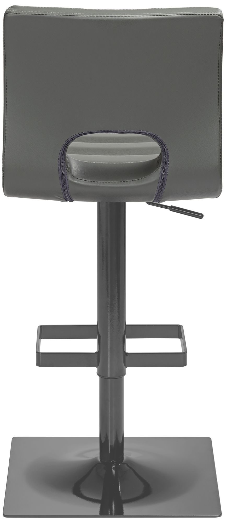 Donovan Gray Faux Leather Adjustable Swivel Bar Stool