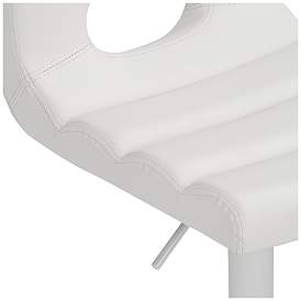 Image5 of Donovan White Faux Leather Adjustable Barstool more views