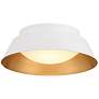 1_Donoven 2 Light White + Gold Flush Mount