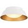 Donoven 2 Light White + Gold Flush Mount