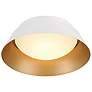4_Donoven 2 Light White + Gold Flush Mount more views