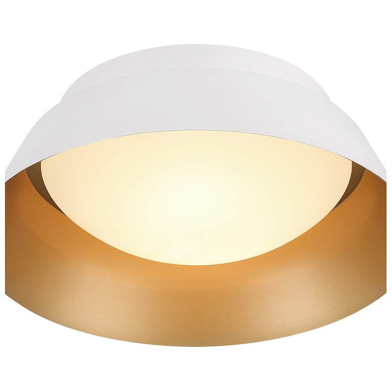 Image 5 Donoven 2 Light White + Gold Flush Mount more views