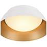5_Donoven 2 Light White + Gold Flush Mount more views