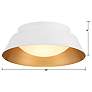 6_Donoven 2 Light White + Gold Flush Mount more views
