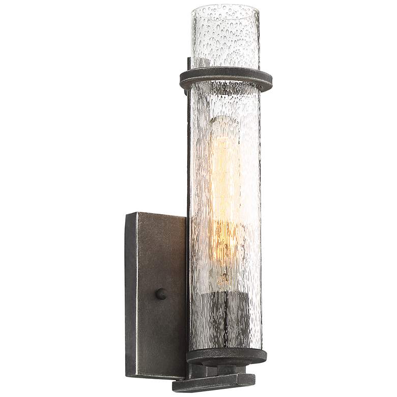 Image 1 Donzi 13" High Iron Black Wall Sconce