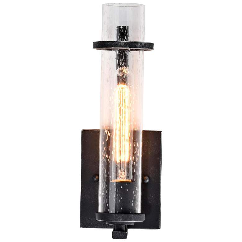 Image 3 Donzi 13" High Iron Black Wall Sconce more views