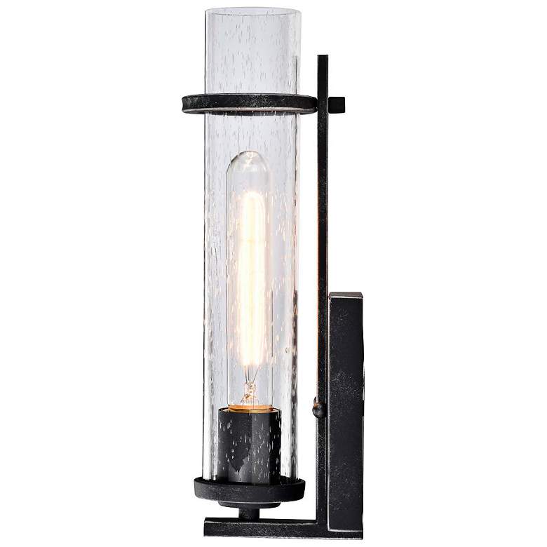 Image 4 Donzi 13" High Iron Black Wall Sconce more views