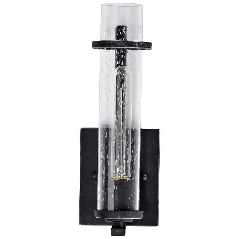 Image 6 Donzi 13" High Iron Black Wall Sconce more views