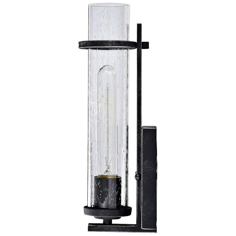 Image 7 Donzi 13" High Iron Black Wall Sconce more views