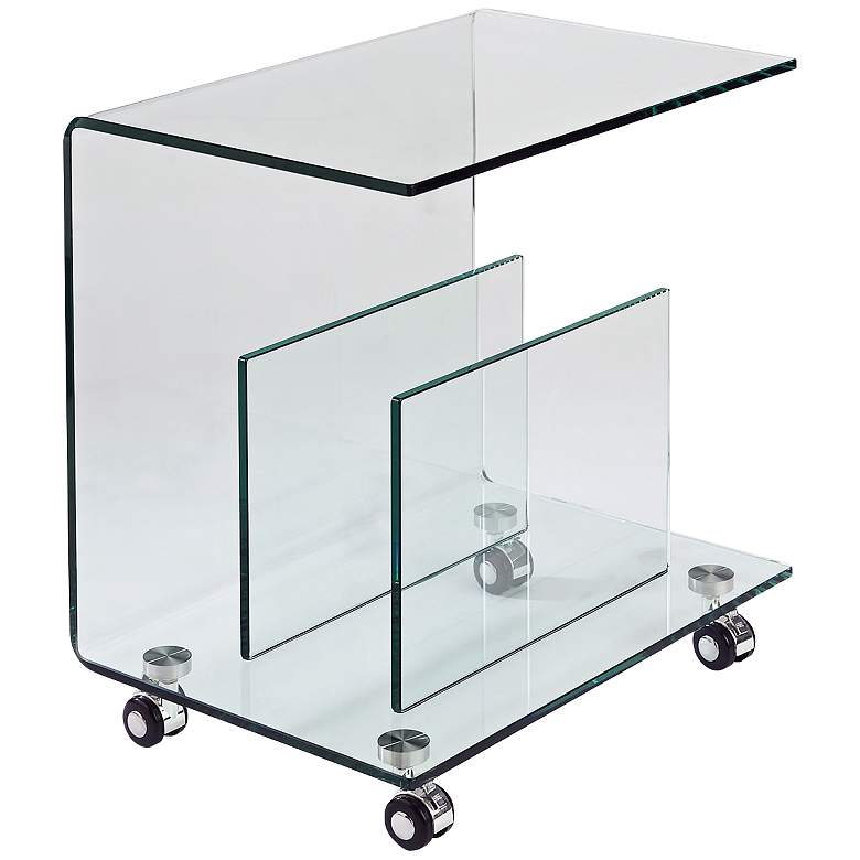 Image 1 Dopio Clear Glass End Table