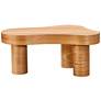 Dora 36" Wide Natural Oak Wood Coffee Table