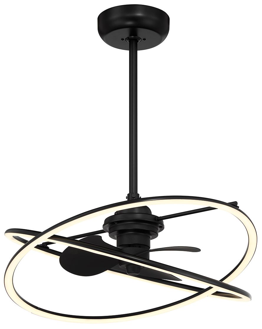 Image 3 Dorado LED Fan D'Lier in Matte Black (Fandelier) more views