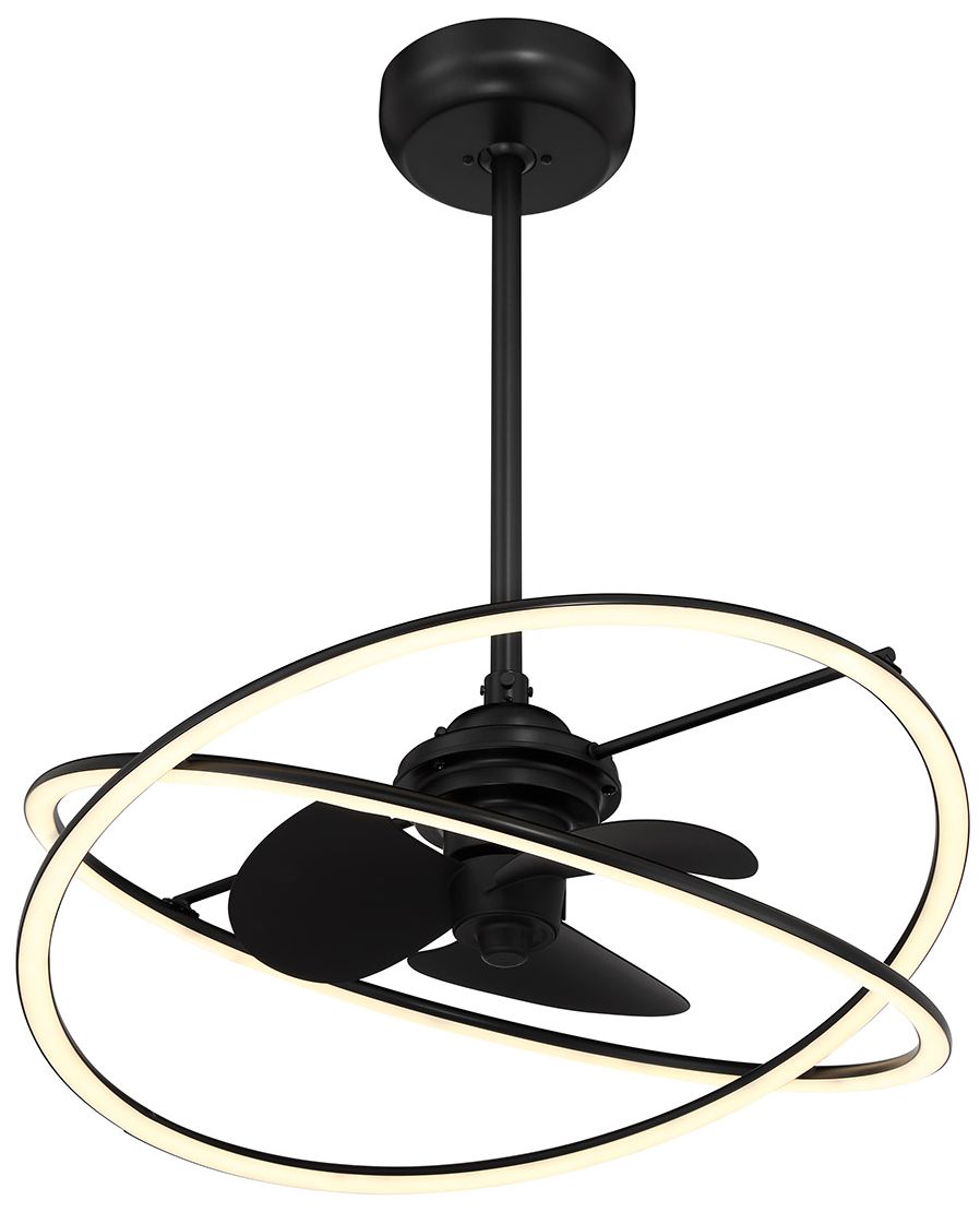 Image 4 Dorado LED Fan D'Lier in Matte Black (Fandelier) more views