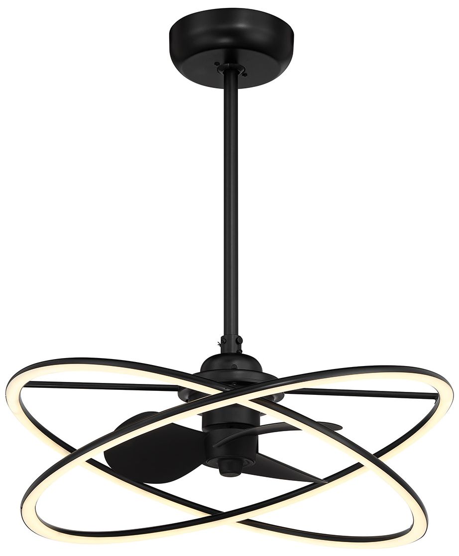 Image 5 Dorado LED Fan D'Lier in Matte Black (Fandelier) more views