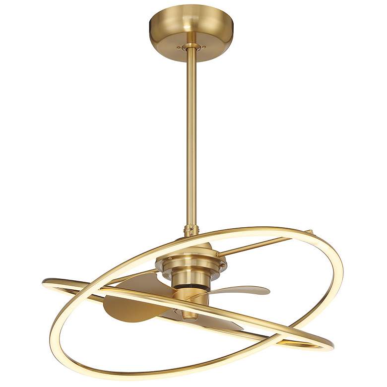 Image 3 Dorado LED Fan D'Lier in Warm Brass more views