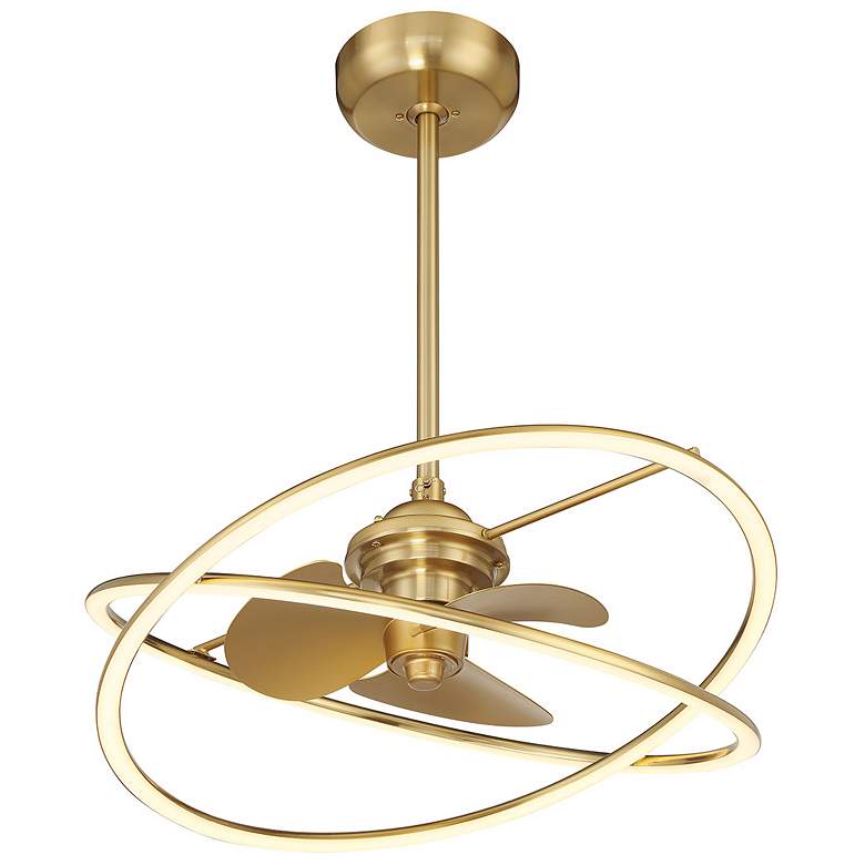 Image 4 Dorado LED Fan D'Lier in Warm Brass more views