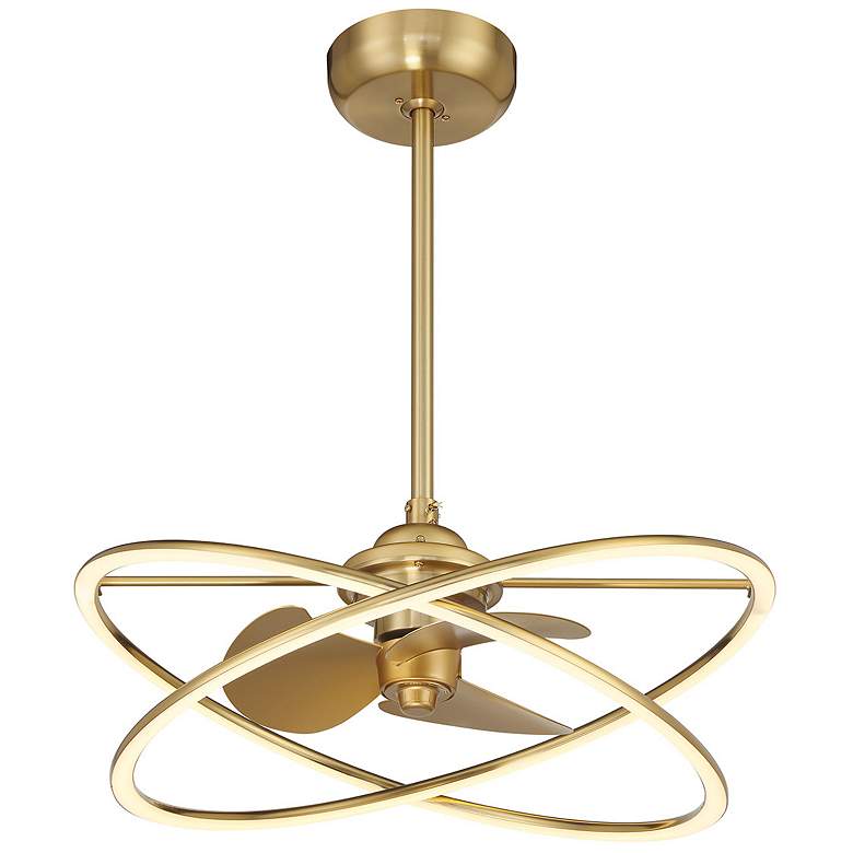 Image 5 Dorado LED Fan D'Lier in Warm Brass more views