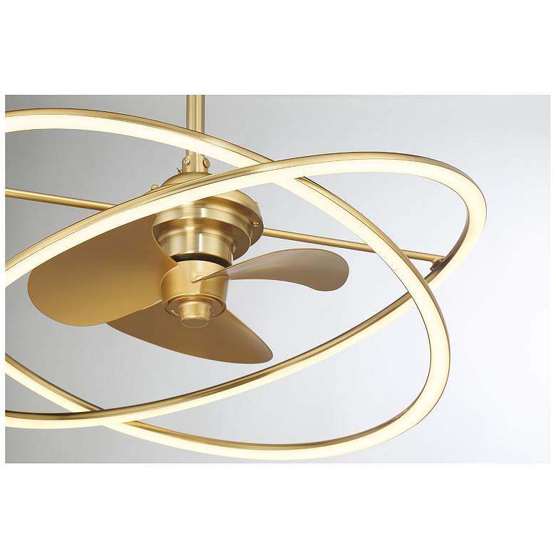 Image 6 Dorado LED Fan D'Lier in Warm Brass more views