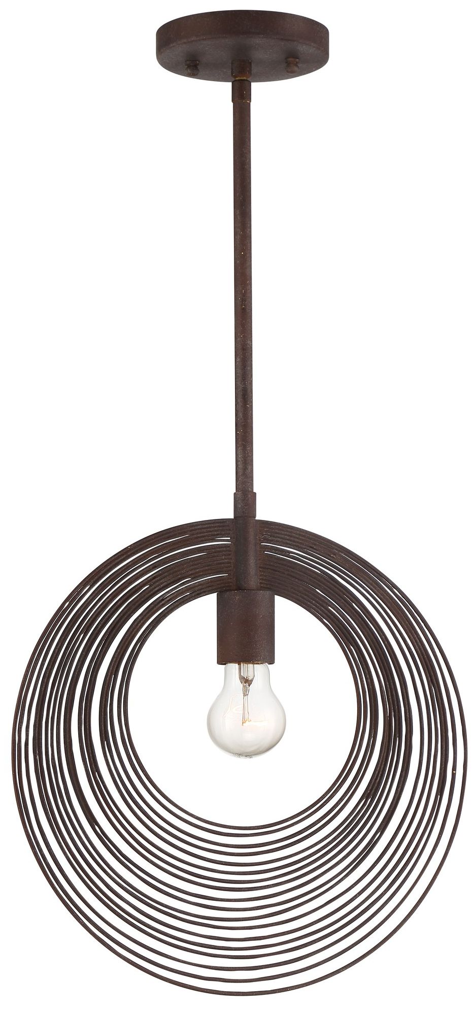 Image Doral 1 Light Forged Bronze Pendant