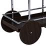 Dorben 34 1/4" Wide Dark Brown and Chrome Rolling Bar Cart